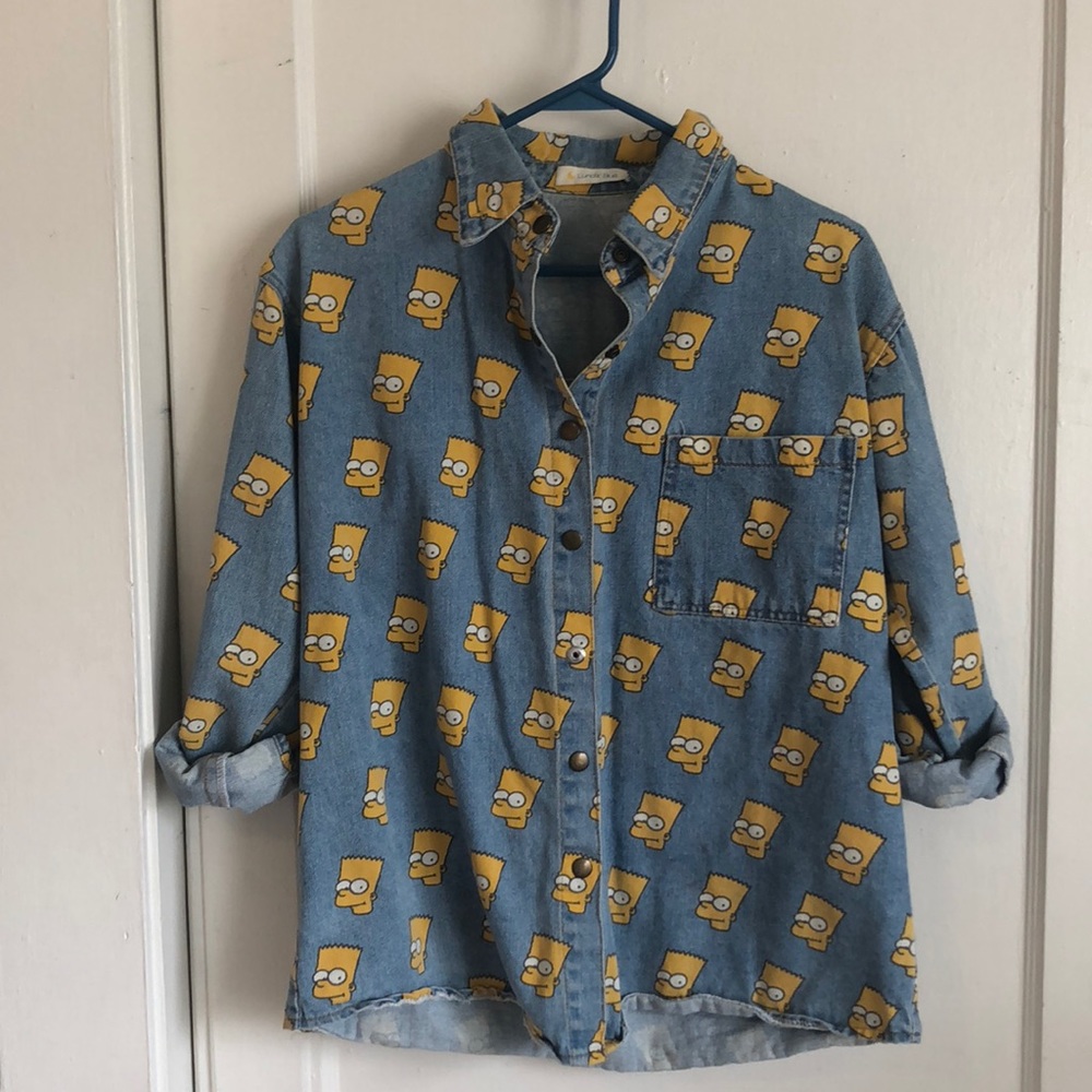 Vintage Bart Simpson denim jacket.